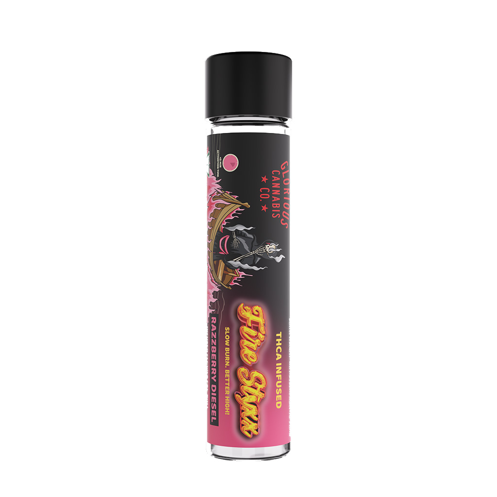 Glorious Fire Styxx Razzberry Diesel Infused Pre Roll 1g
