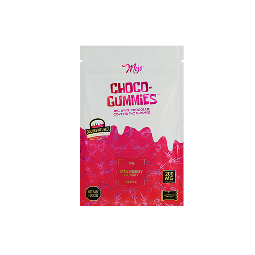 Mojo Choco Gummies Strawberry White Chocolate 200mg