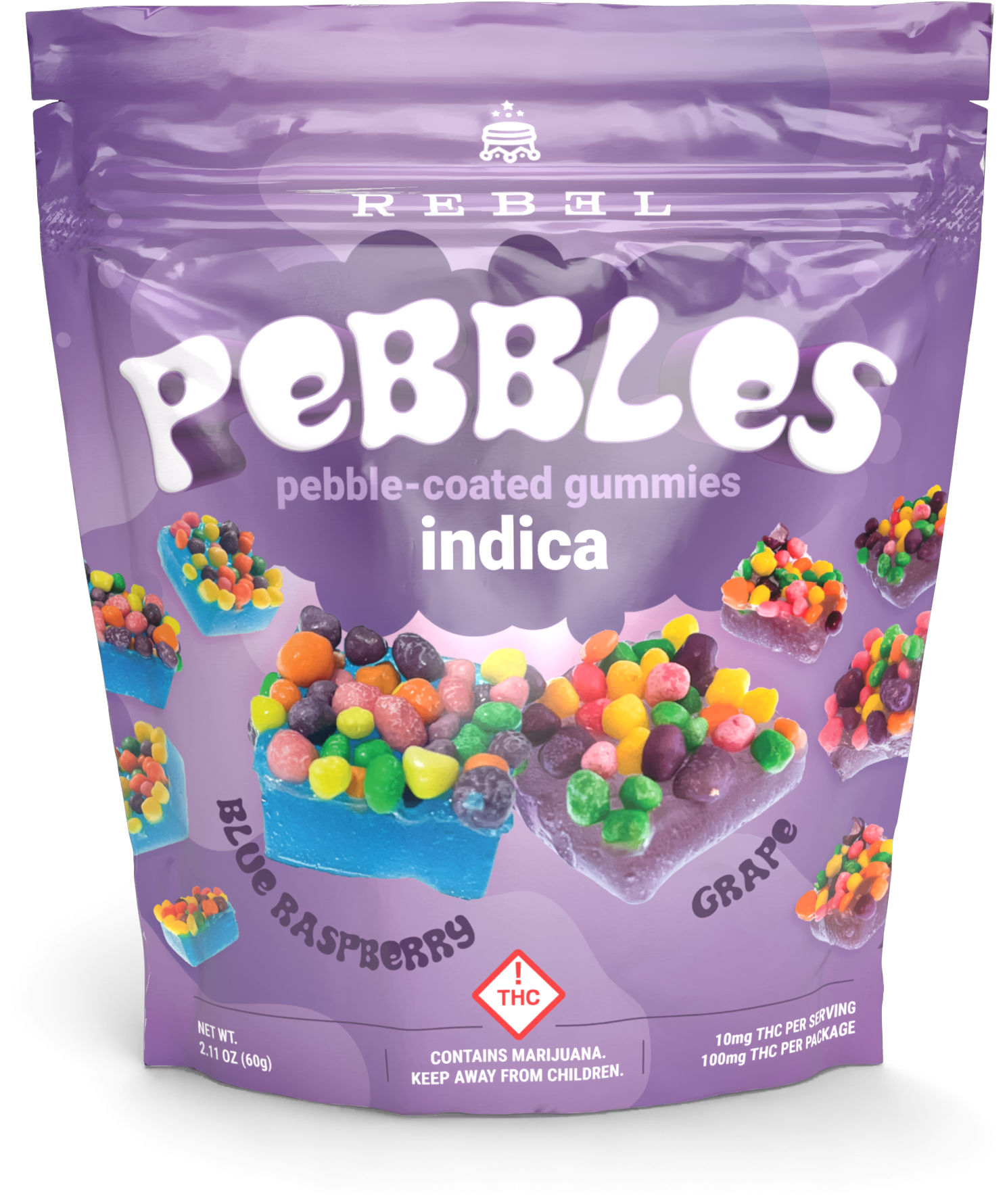 Rebel Pebbles Indica 100mg