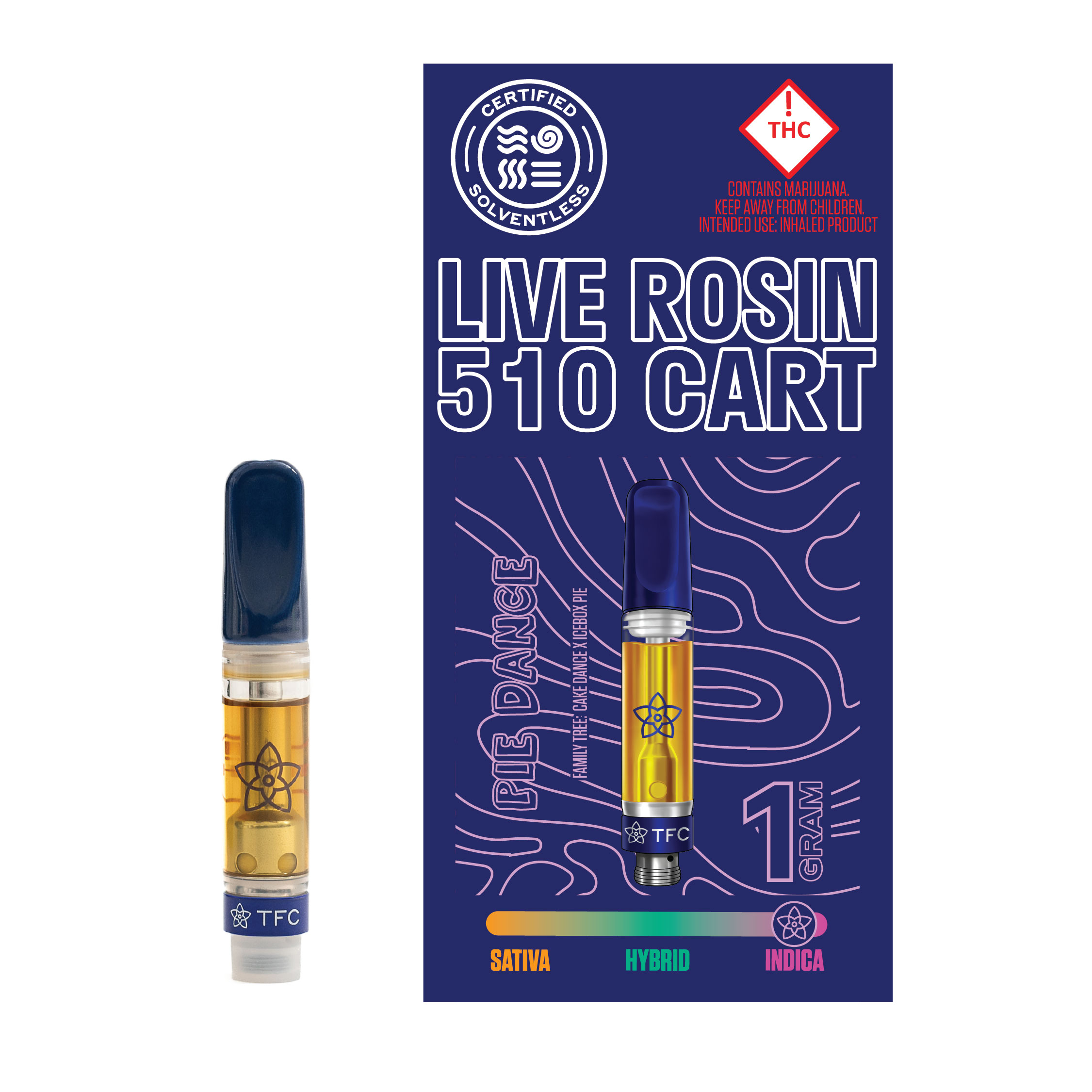 Tfc Live Rosin Cartridge Indica 1g
