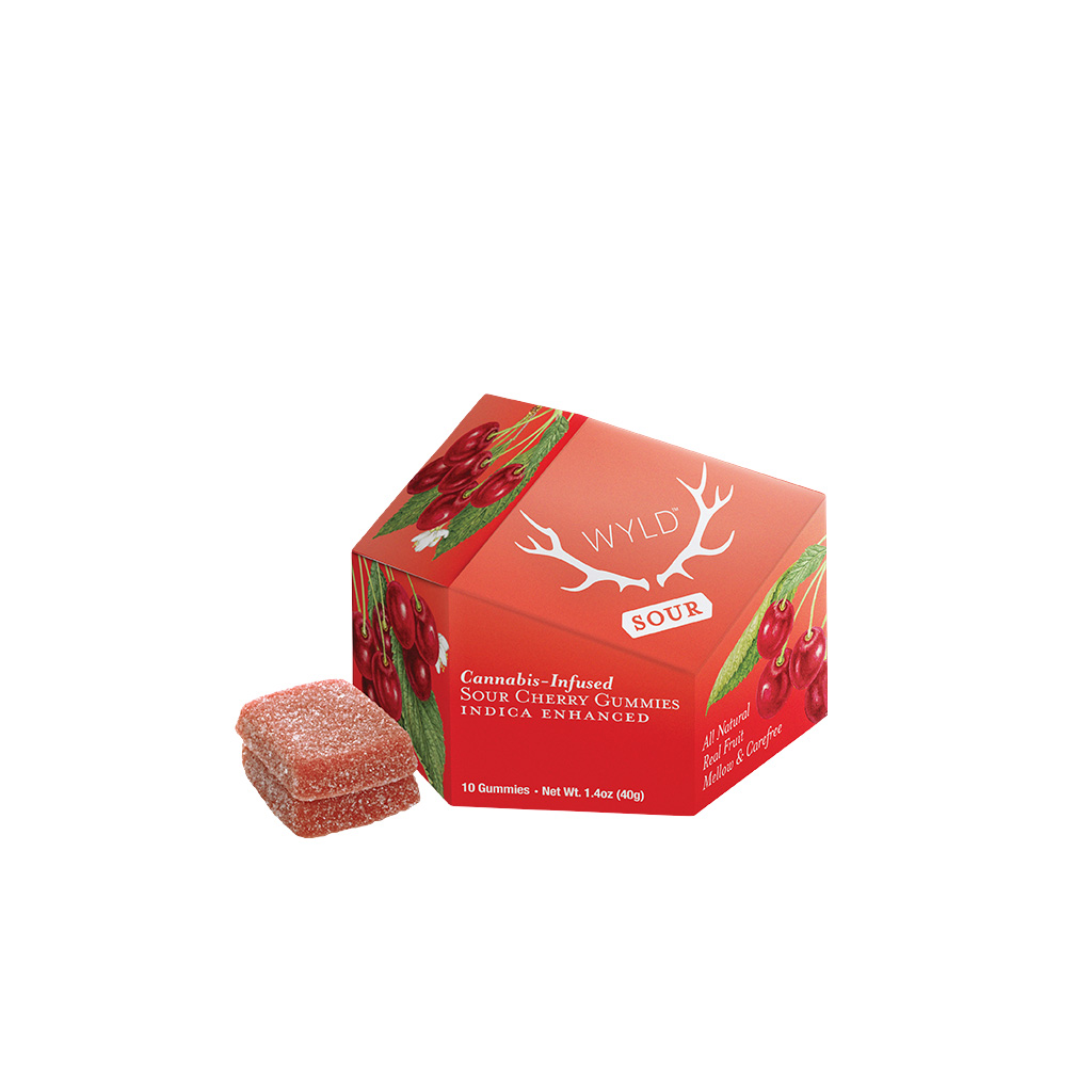 Wyld Sour Cherry Indica Gummies 100mg