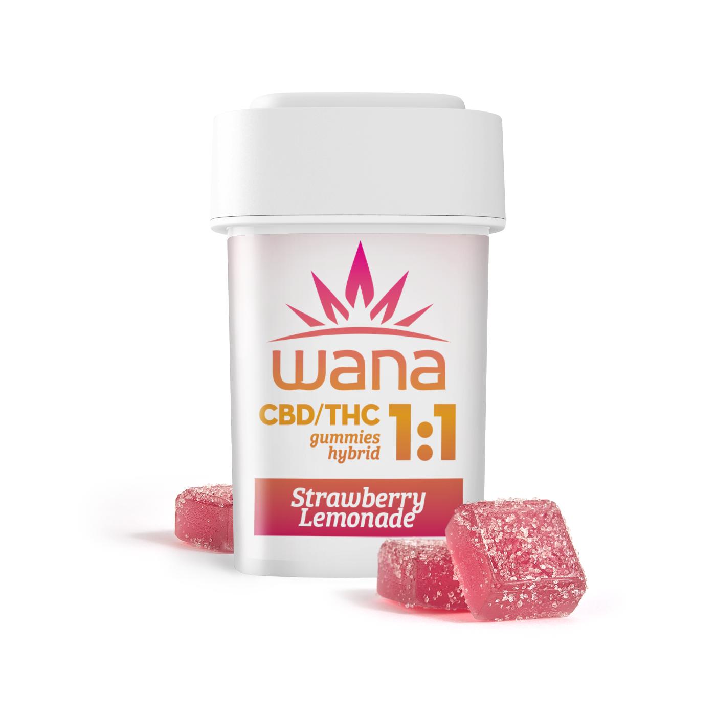 Wana Strawberry Lemonade Gummies 1:1 100mg Cbd/thc